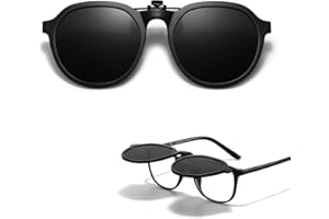 Trysee® Kids Clip on Sunglasses Over Prescription Glasses for Age 6-12 Boys Girls Polarized UV400 Protection Flip Up TS-8801