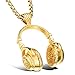 Apopo Mens Pendant Casual Jewelry Necklace Boyfriend Gift DJ Boy Necklace-Gold