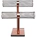 10 inch Bronze Double Tier Metal Wire Cylinder Jewelry Hanger/Earring & Bracelet Display Stand Rack