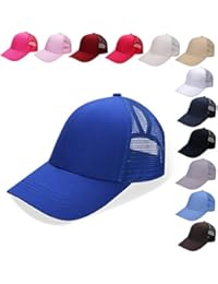 NeuFashion Ponycap Messy High Bun Ponytail Adjustable Mesh Trucker Baseball Cap Hat