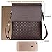 VICUNA POLO Business Man Bag Classic Plaid Design Men Messenger Bag Shoulder Bag(brown)
