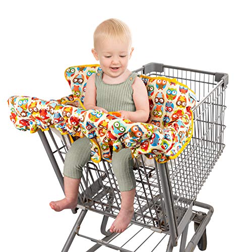 Homeries Shopping Cart Cover for Babies & Toddlers - High Chair Seat Cover for Restaurants & Homes - with 2 Toys Attached - for Boys & Girls - Thumbnail 7