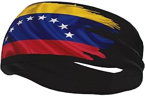 ROSIHODE Cute Venezuela Flag Running Headbands for Men Women Venezuelan Sports Sweatbands Hairband for Basketball, Yoga, Workout