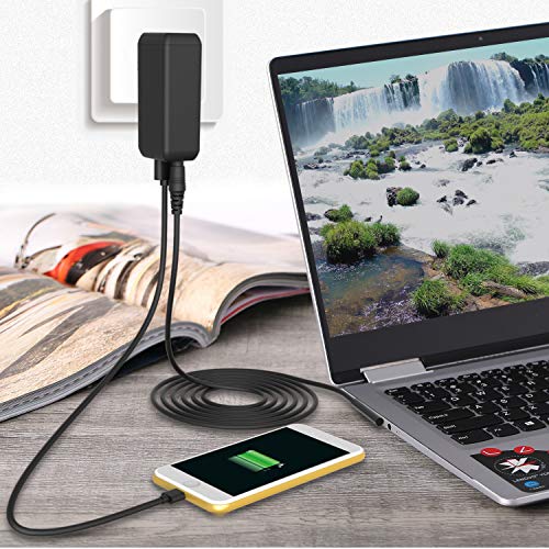 BND Microsoft Surface Pro Charger, 65W Portable Mini Charger for Microsoft Surface Pro 3 4 5 6 2017 Tablet/Surface Laptop/Surface Book/Surface Go, W/ 6.6ft Power Cord & USB Charging Port