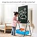 Kids Art Easel Whiteboard&Chalkboard Double Sided Easel, 29.5inch-44inch Height Adjustable & 360°Rotating with Magnetic Letters and Numbers (Black)