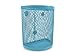 Yellofinch Half Moon Wire Mesh Pen Pencil Holder Magnetic 3.9 x 3.2 Inches Aqua