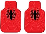 Spider-Man Web Spider Logo Marvel Comics Car Truck SUV Front Seat Rubber Floor Mats - PAIR