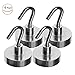 Outeam Magnetic Hooks ，4 Pack Super Strong Heavy Duty Magnetic Coat Hooks Industrial Grade Neodymium Hanging Hooks for Classroom/Kitchen/Garage