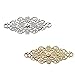 JETEHO 100Pcs Filigree Wrap Charm Pendant Connector, Metal Laminate Decoration Supplies for DIY Hairpin Headwear Earring Costume Jewelry Making Findings