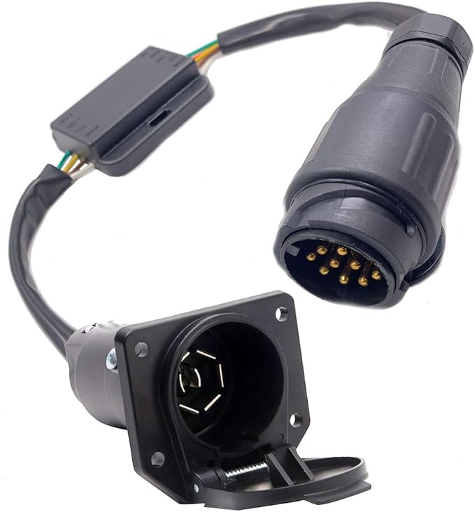 CARROFIX European Round 13Pin Plug to U.S 7Way Blade