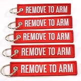 Rotary13B1 Remove to ARM - Key Chains - Red/White - 5pcs