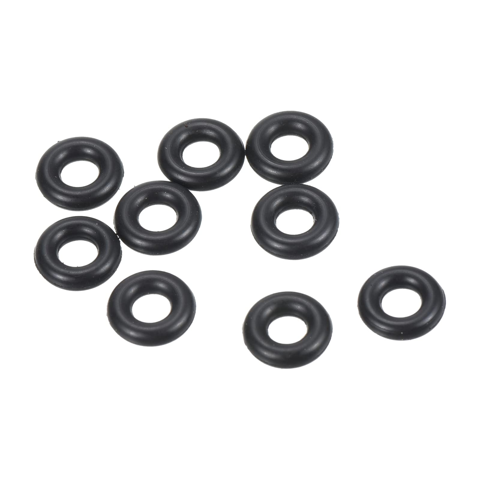 PATIKIL Nitrile Rubber O-Rings 7mm OD 3mm ID 2mm Width, 100 Pcs Metric Sealing Gasket for Faucet Plumbing Automotive Repair, Black