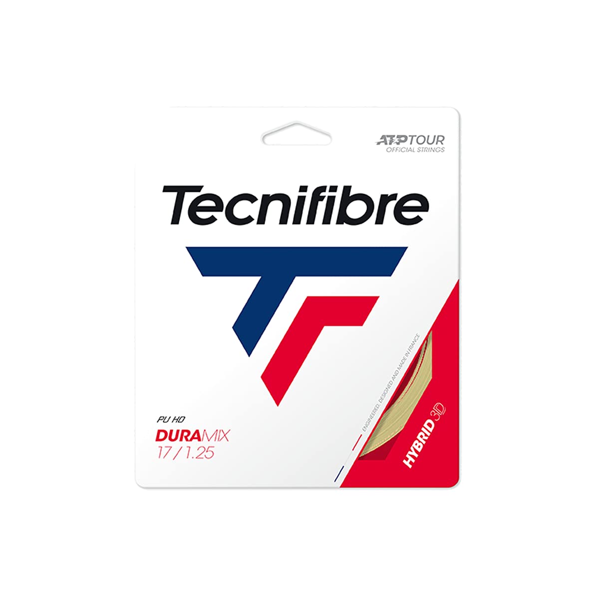 Tecnifibre Duramix HD Tennis String 1.25mm Natural - 12m Set