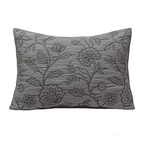 ELEGANT LIFE HOME Cotton Vintage Embroidered King Pillow Sham, 20'' x