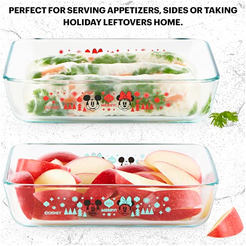 Pyrex 8Pc Glass Food Storage Container Set, 4Cup & 3Cup Decorated