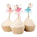 BETOP HOUSE Set of 24 Pieces Cute Ballet Dancer Girls Fairy Peri Dessert Muffin Cupcake Toppers for Picnic Wedding Baby Shower Birthday Party Server (#1)