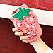 Artbling Case for iPhone 5 5S 5C SE Silicone 3D Cartoon Quicksand Fruit Cover,Kids Girls Cool Cute Cases,Bling Kawaii Soft Gel Rubber Glitter Character Funny Vivid Color Skin for iPhoneSE Strawberry