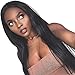 Eayon Human Hair Lace Front Wigs Pre Plucked with Baby Hair, 18inch Straight Bleached Knots Human Hair Wigs for Black Women 150% Density