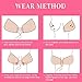Self Adhesive Bra, Strapless Sexy Deep V Reusable Wing Shape Bra Backless Invisible Push Up Bra with Drawstring B