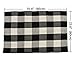 Homcomoda Buffalo Plaid Runner Rug Checkered Cotton Door Mat Hand Woven Washable Plaid Carpet Rug Runner for Hallway Front Door Farmhouse Kitchen Living Room Bedroom-24”x35(Plaid, Black and White)