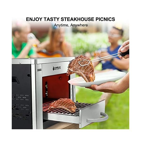 Camplux Propane Infrared Steak Grill, 1600℉ Fast Efficient Heating