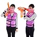PeleusTech Tactical Vest Kit, Girls Tactical Vest for Nerf Guns N-Strike Elite Series with 60 Refill Darts + Face Cover + Goggles + Wristband (Type E)