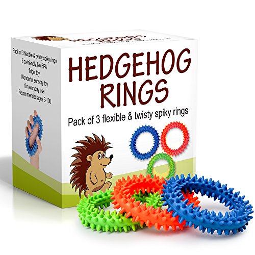 Sensory Ring and Fidget Toy | Soft, Flexible Ring and Rubber Spikes | Helps Reduce Stress and Anxiety| Promotes Focus and Clarity | Children, Youth, Adults Sensory Toys