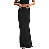 KIFOVEN Women's High Waist Elastic Flare Sexy Bodycon Basic Slim Maxi Skirt