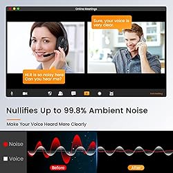 EKSA Headset with Microphone for Laptop, Wired