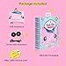 VCOM Kids Headphones, Volume Limited Girls Earphones with Thin Removable Speakers & Soft Washable Fleece Sleeping Headband 3.5mm Jack Compatible for iPad Kindle Tablet Laptop Smartphone(Pink Unicorn)