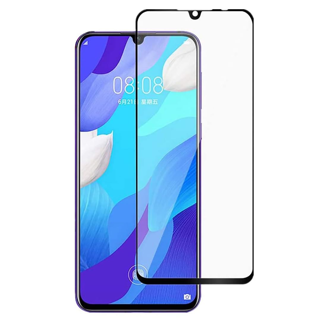E-Hamii Screen Protector compatible with Huawei Nova 5 Pro [Black],[High Definition][Anti Scratch],3D Tempered Glass,[Sensitive Response][ Bubble-free Installation]