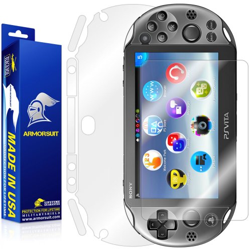 ArmorSuit MilitaryShield - Playstation Vita Slim (2014) Screen Protector + Full Body Skin Protector - Anti-Bubble Ultra HD Shield w/ Lifetime Replacements