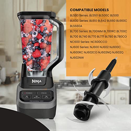 YOC Ninja Blender Blades Replacement for Ninja 72 oz Pitcher, Ensure Full Mixing, Compatible with Nutri Ninja Blender NJ600C NJ600RC NJ602CO NJ602NW NJ602Q NV600CCO BL660 BL642 BL660C BL550 BL500C