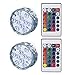 LEDGLE Submersible LED Light - Battery Operated Multi Color Changing Waterproof Decorated LED Lights with Remote Control for Aquarium, Hot Tub, Vase Base, Party, Wedding (2 Pack)