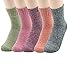 American Trends Mens Athletic Socks Thick Wool Socks for Boy Winter Warm Long Crew Socks for Men 5 Pair Dark Green