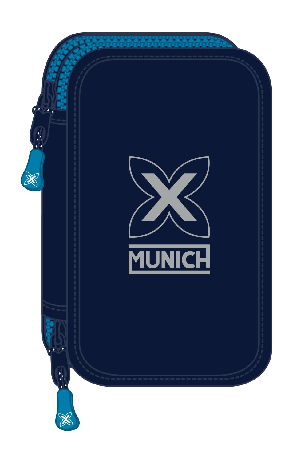 Safta Munich Nautic – Children's School Pencil Case, Pencil Case with Colours, with 28 Tools Included, Ideal for Children from 5 to 14 Years, Comfortable and Versatile, Quality and Resistance, 12.5 x