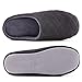 Men's Comfort Quilted Cotton Memory Foam House Slippers Slip On House Shoes (Medium / 9-10 D(M) US, Dark Gray)