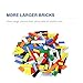 Brickyard Building Blocks Building Bricks - 550 Pieces Compatible Toys Bulk Block Set with 77 Roof Pieces, Free Brick Separator, and Reusable Storage Box with Handle (550 pcs)