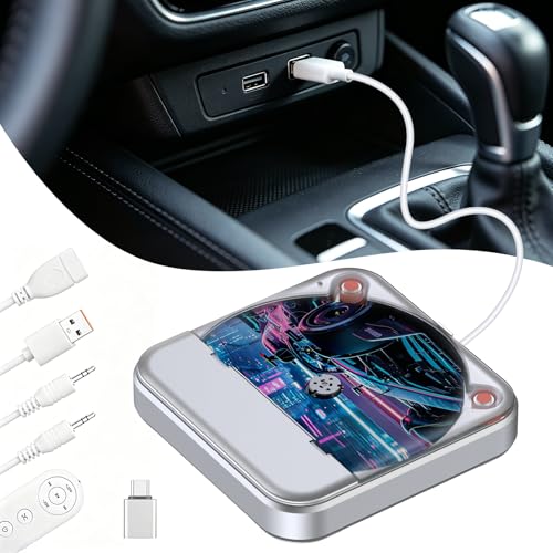 External CD Player for Car, MP3 and WAV Compatible, Playback without Jumping and Smooth