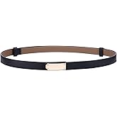 FENLDY Adjustable Thin Belts For Womens Skinny Belts For Dresses Womens Solid Color Alloy Snap-On Belts For Jeans
