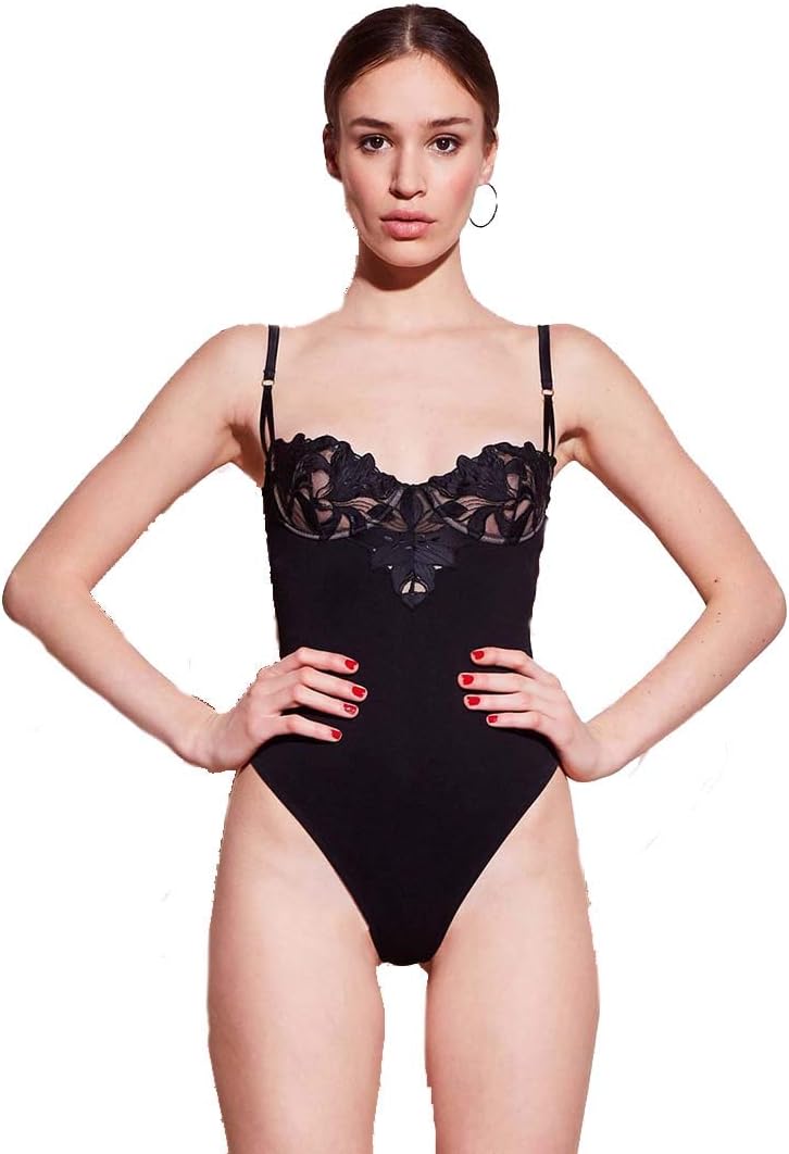 fleur du mal Lily Lace Balconette Bodysuit