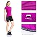 Baleaf Women's Space Dye Short Sleeve Cycling Jersey UPF 30+ Purple Size M