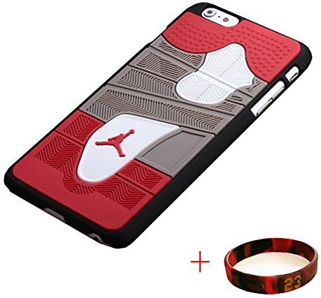 Treeqi iPhone 6 Plus Case,Jordan For Apple iPhone 6 Plus Case Cover 3d Sneaker Sole Rubber,Sneaker Sole Thin For Apple iPhone 6 Plus (5.5) Case (Iphone 6 Plus-Red)