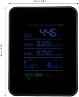 Ejoyous Air Quality Monitor 5 in 1 CO2 HCHO TVOC Temp Humidity LCD view 8