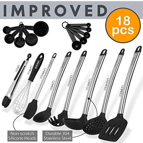 Premium Kitchen Utensil Set for Cooking 18Piece Spatulas & Spoons
