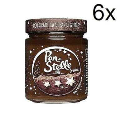 6x Pan di stelle Crema Spalmabile Haselnuss Streichfähige Sahne 330 g