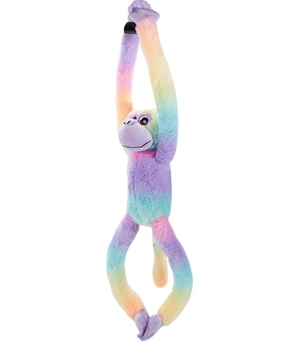 Amazon.com: The Petting Zoo, Colorful Hanging Monkey Stuffed