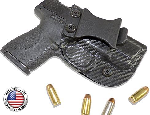 S&amp;W M&amp;P Shield 9/40 IWB Kydex Holster - Made in USA Right Hand - Carbon Fiber