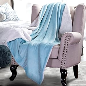 BEDSURE Sherpa Fleece Blanket Throw Size Purple Plush ...