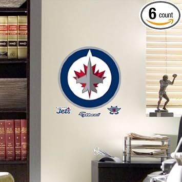 Amazon Com Fathead 89h00367 Winnipeg Jets Logo Wall Graphic